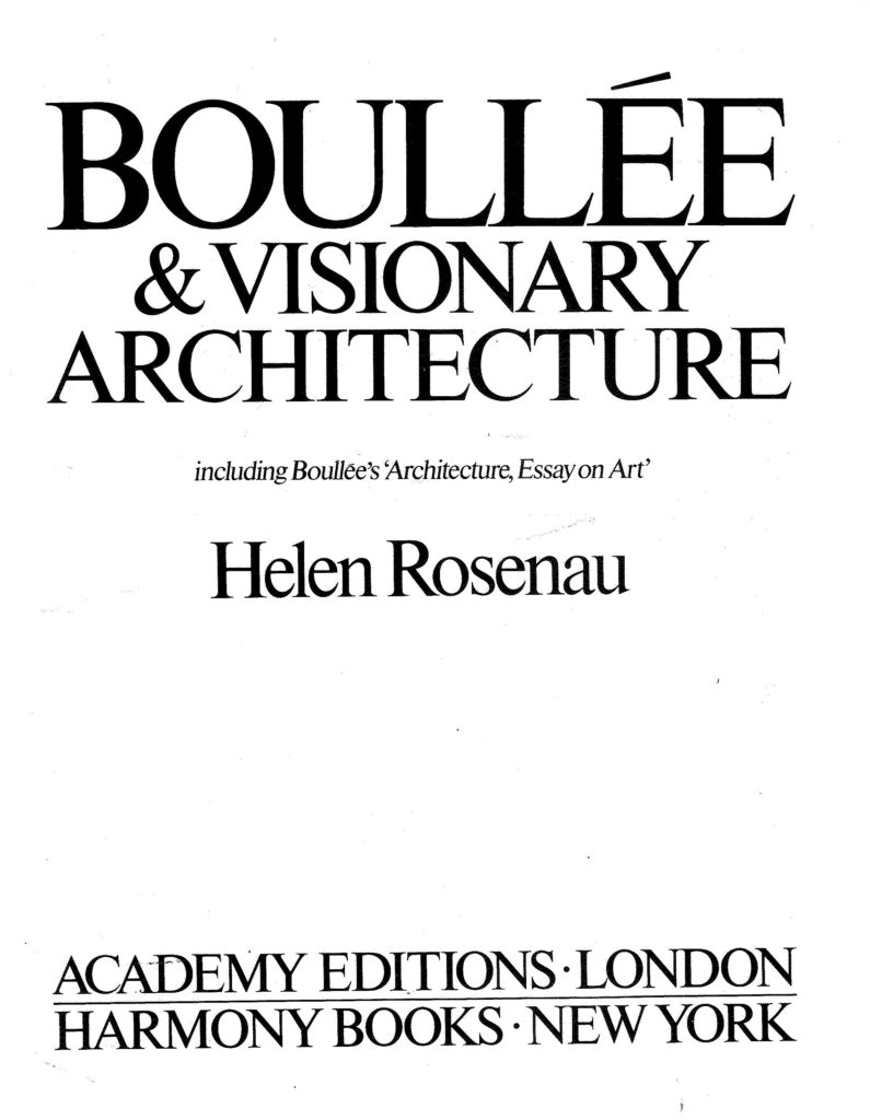 architecture essay on art boullee